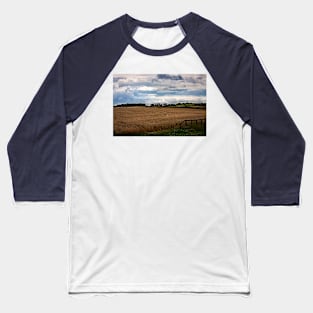 Over the fields towards Seaton Delaval Hall Baseball T-Shirt